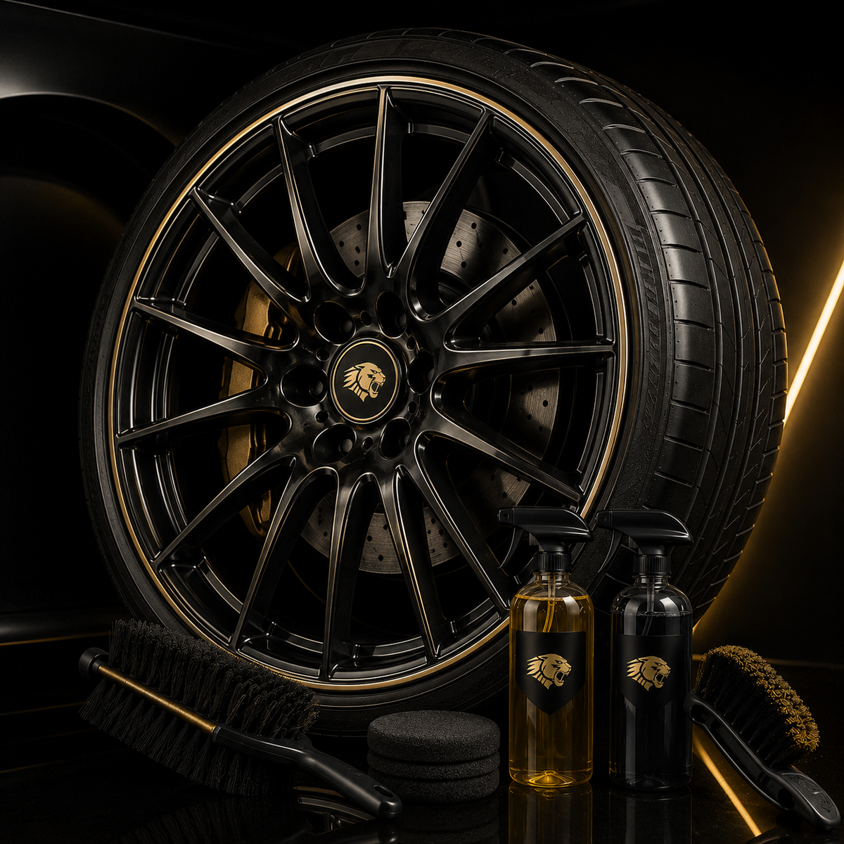 Wheel and tire detailing products
