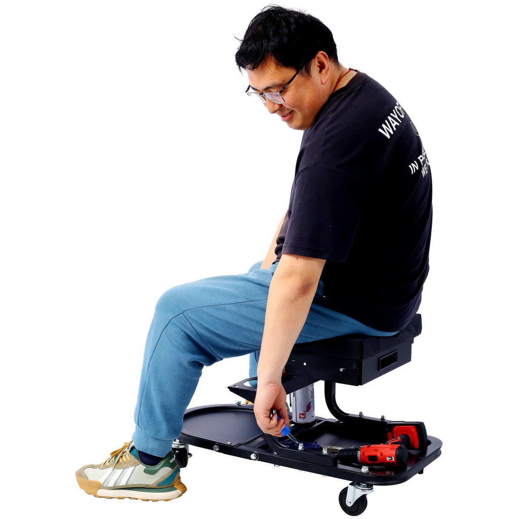 Rolling Detailing Utility Cart – Black