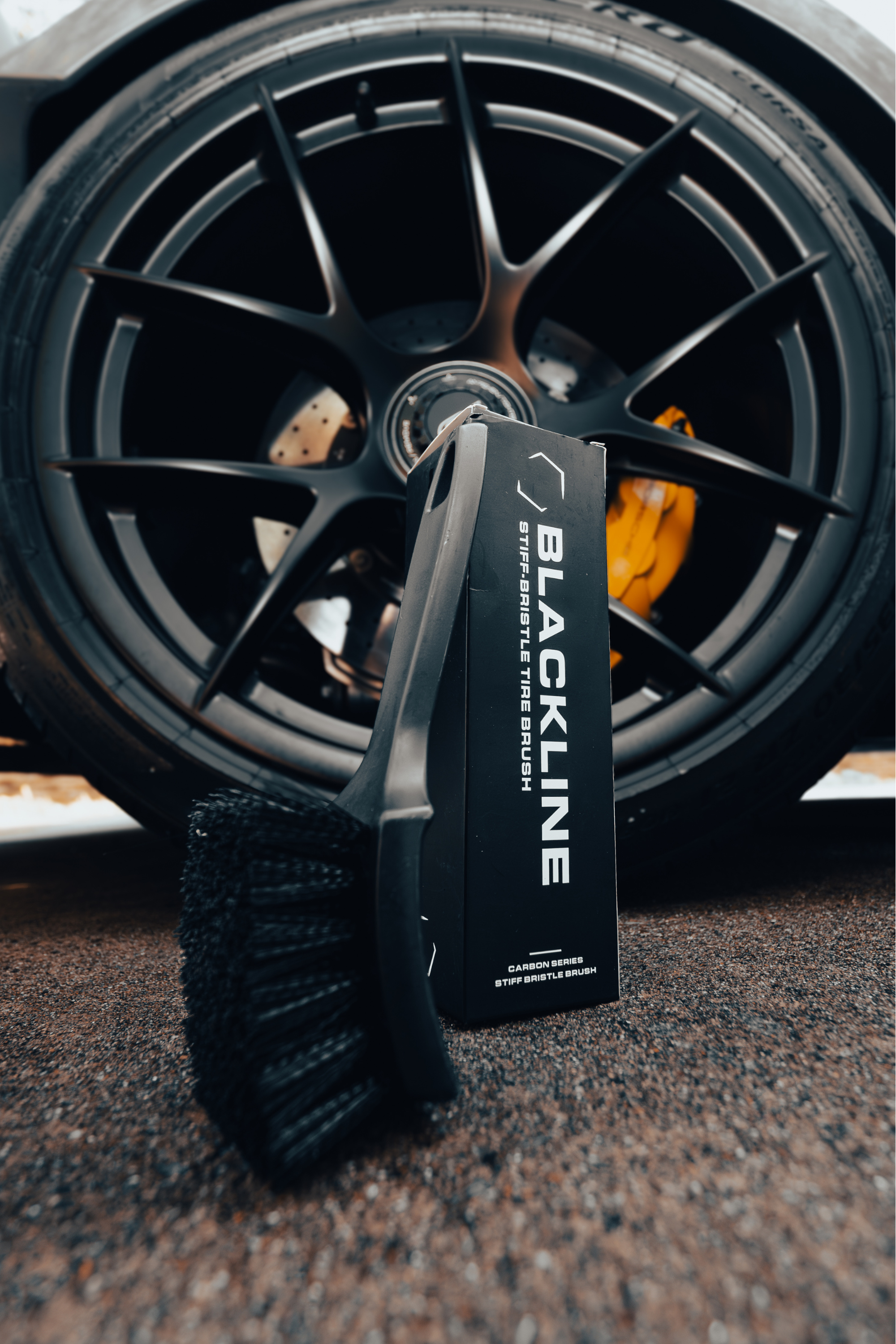 BLACKLINE Stiff Bristle Tire Brush