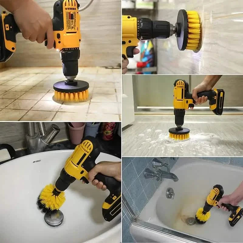 3-Piece Power Scrubber Brush Kit