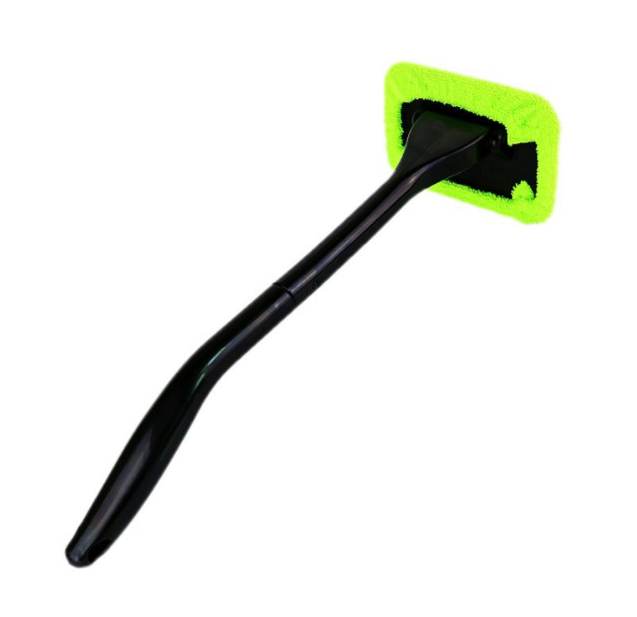 Microfiber car window cleaner brush with long handle