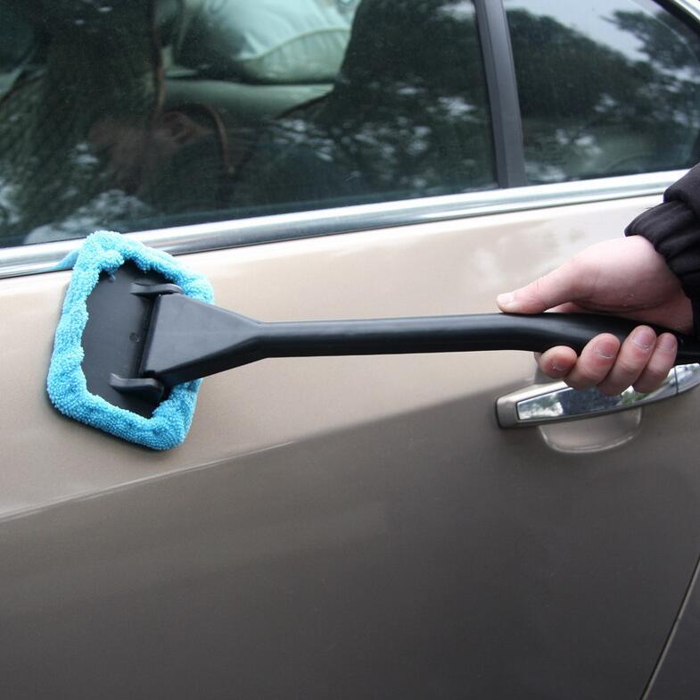 Long-Handle Microfiber Windshield Cleaner