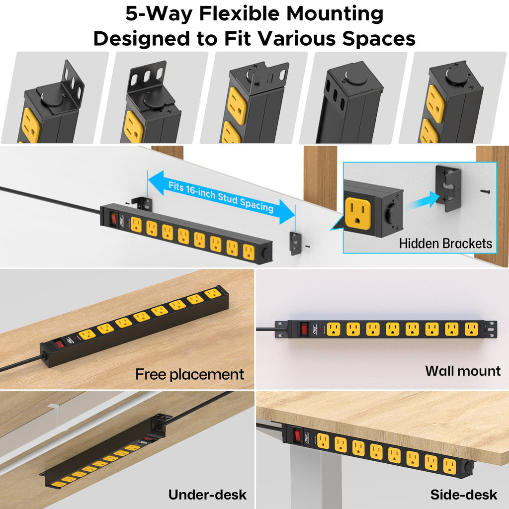 CRST 8-Outlet Heavy-Duty Power Strip
