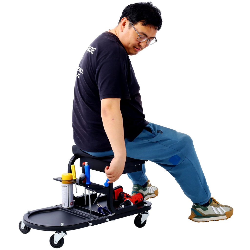 Rolling Detailing Utility Cart – Black
