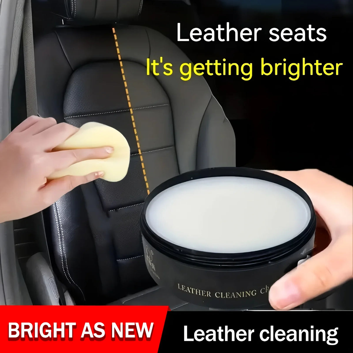 1Pc Paste Car Leather Seat Maintenance Care Oil Multifunctional Cream Interior Polishing Stain Removal Refurbished...