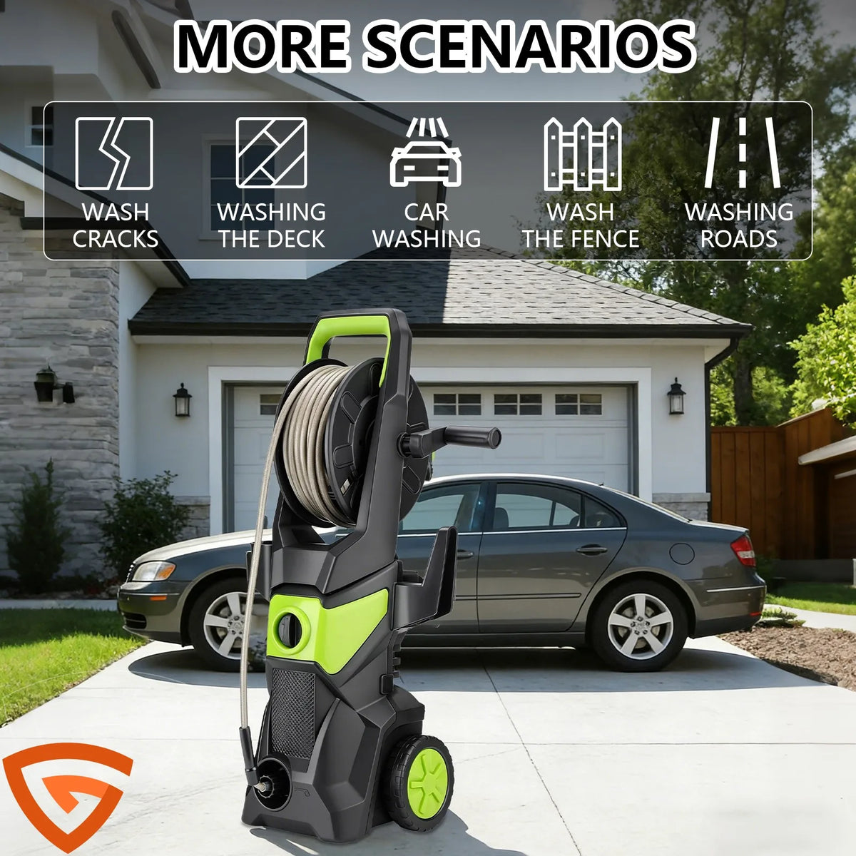 5000 PSI Electric Pressure Washer – 52.5 ft