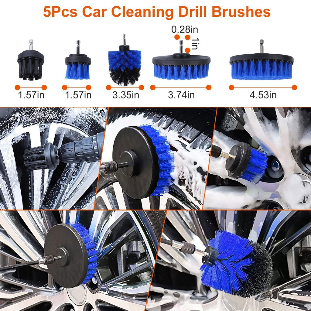26-Piece Car Detailing Brush & Pad Kit