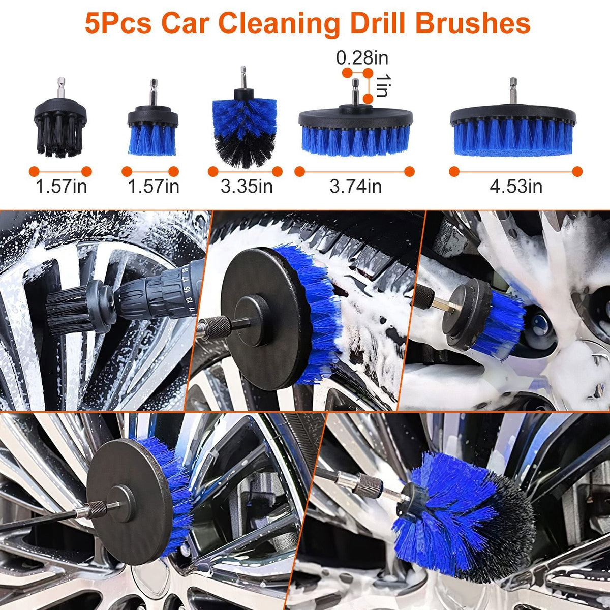 26-Piece Car Detailing Brush & Pad Kit