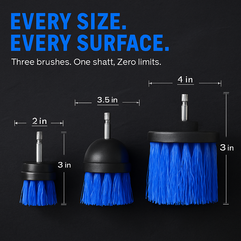3-Piece Drill Brush Cleaning Set