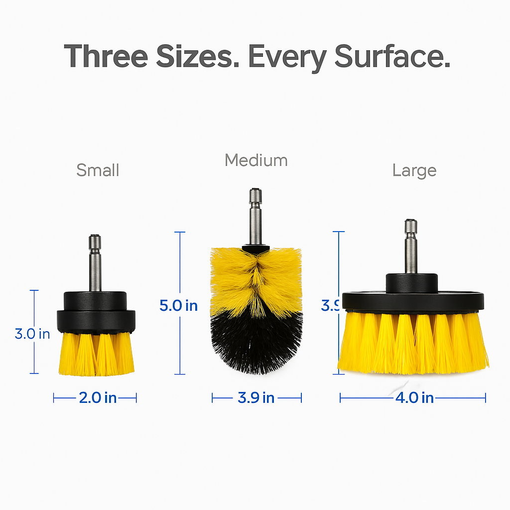 3-Piece Drill Brush Cleaning Set
