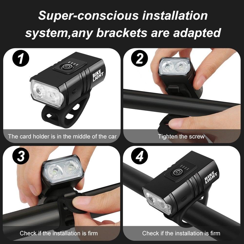 1000-Lumen USB Rechargeable Bike Light