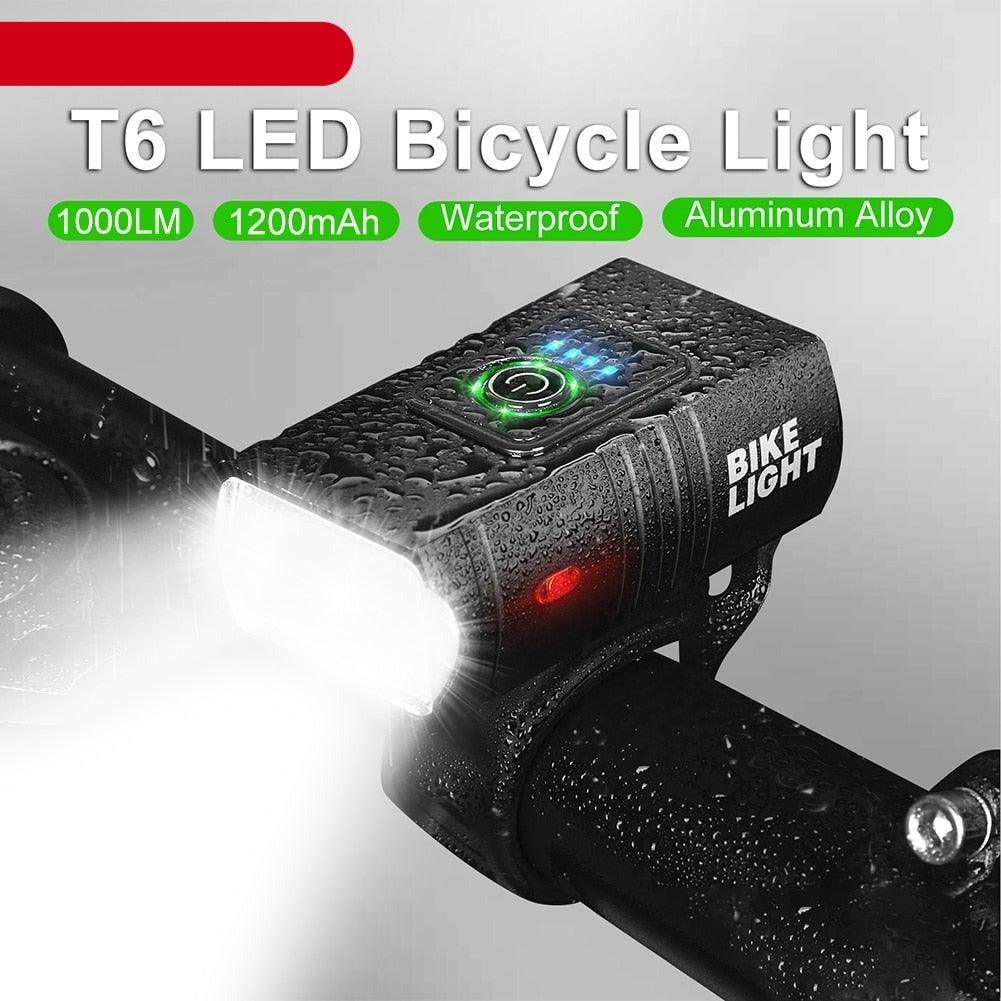 1000-Lumen USB Rechargeable Bike Light
