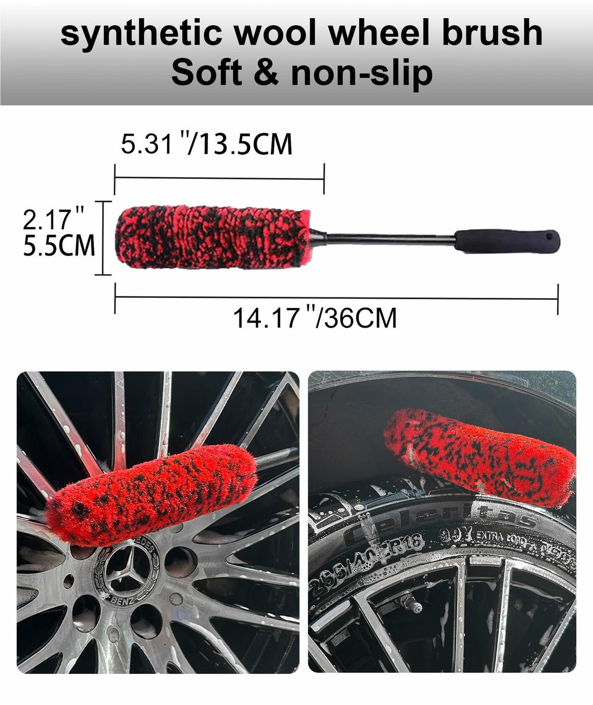 YILANBON Soft Wheel Brush – 2 Pack