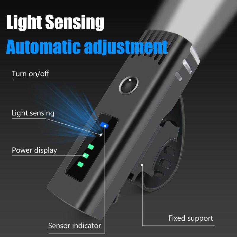 Smart USB Rechargeable Bike Light Set