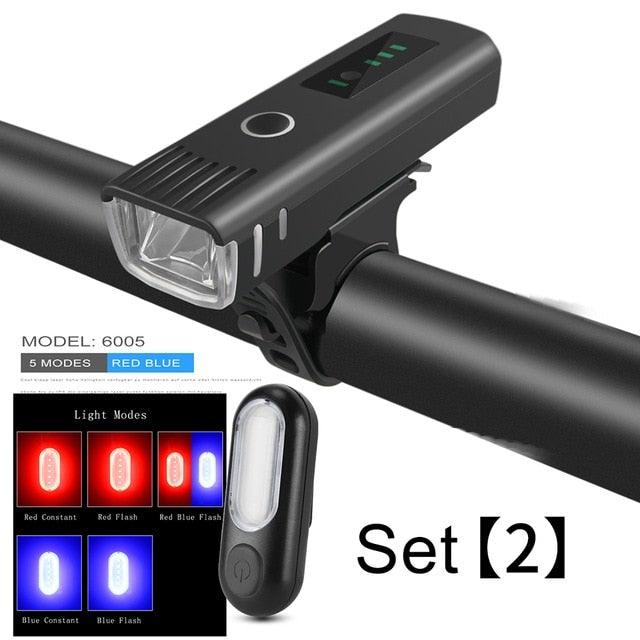 Smart USB Rechargeable Bike Light Set