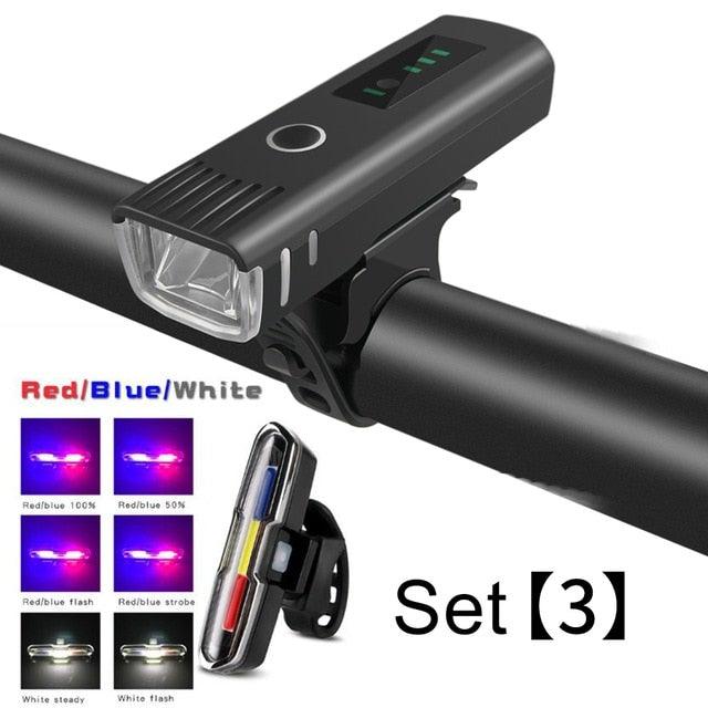 Smart USB Rechargeable Bike Light Set