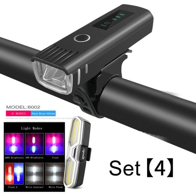 Smart USB Rechargeable Bike Light Set