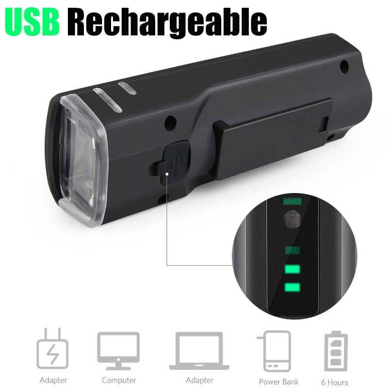 Smart USB Rechargeable Bike Light Set